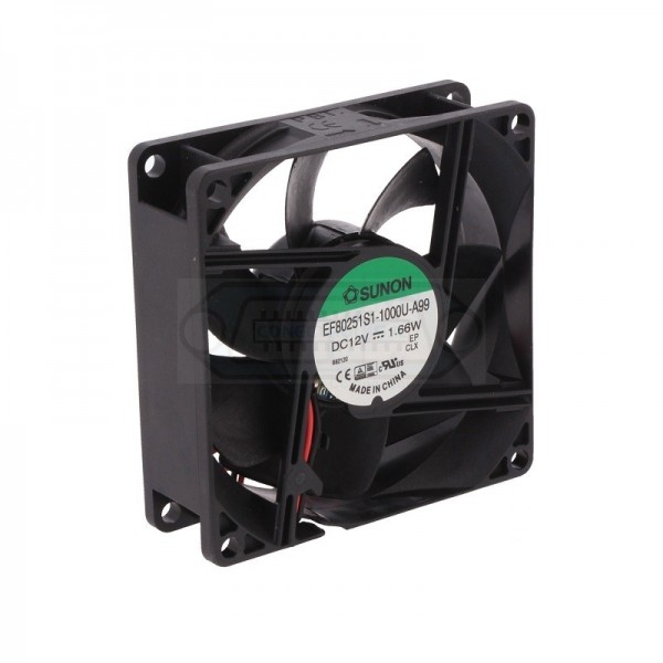 VENTILADOR AXIAL DC 12V SUNON 80x80x25mm 2 HILOS