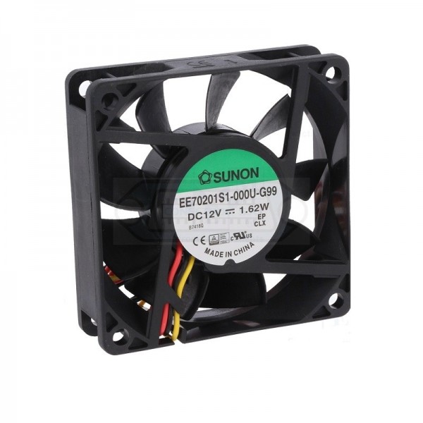 VENTILADOR AXIAL DC 12V SUNON 70x70x20mm 3 HILOS