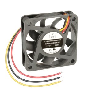 VENTILADOR DC 12V LUFT 60X60X15MM. 3 HILOS