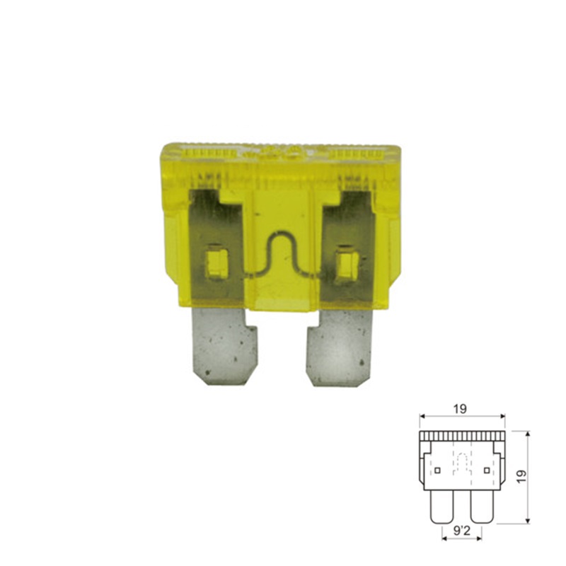 FUSIBLE LAMINADO 19MM COCHE 20A AMARILLO