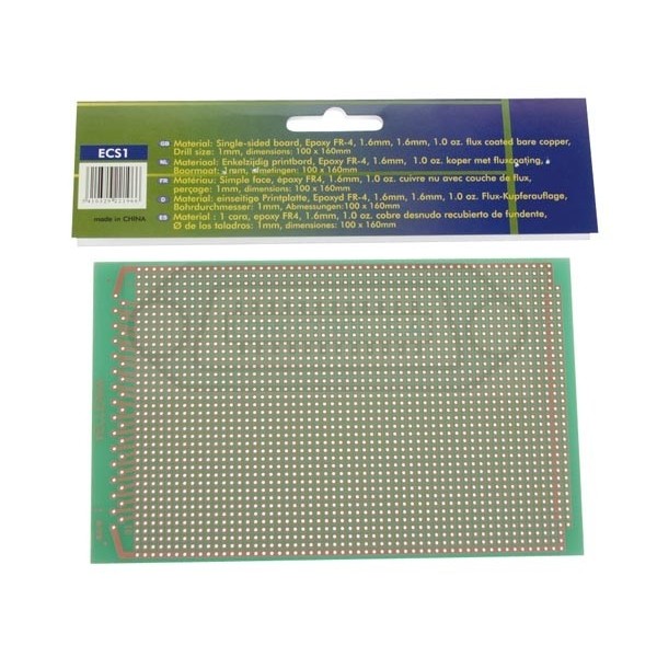 PLACA C.I. EUROCARD 1 AGUJEROS 100X160MM FR4