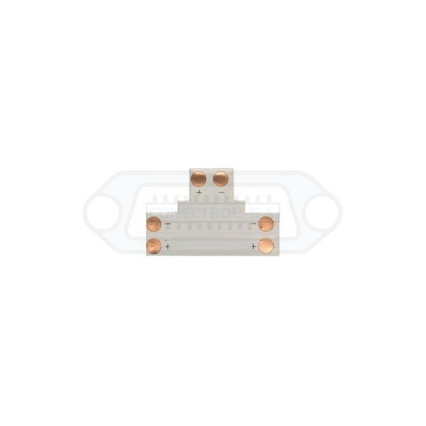 CONECTOR C.I. TIRAS LEDS FORMA "T" 10mm 2C.