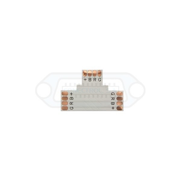 CONECTOR C.I. TIRAS LEDS FORMA "T" 10mm 4C.