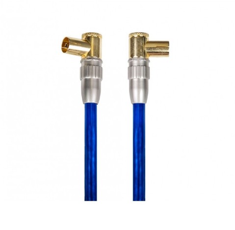 CABLE ANTENA TV 9.5MM. M-H ACODADO LTE 1m