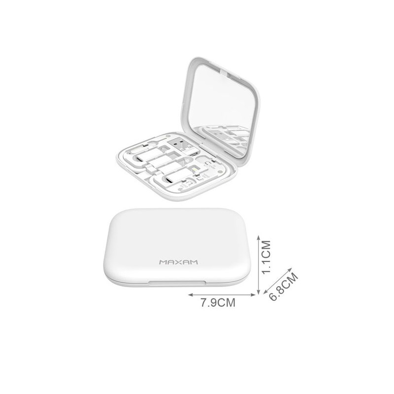 ORGANIZADOR CABLES 3EN1 CON ESPEJO MAXAM BLANCO - Imagen 3