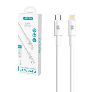 CABLE USB-C a LIGHTNING 3A PD 27W BLANCO 0.5m