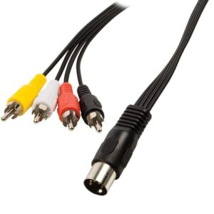 CABLE AUDIO DIN 5 PIN MACHO - 4 RCA MACHO 1.5M