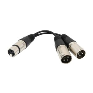 CABLE AUDIO XLR 3P HEMBRA - DOBLE MACHO 0.20m