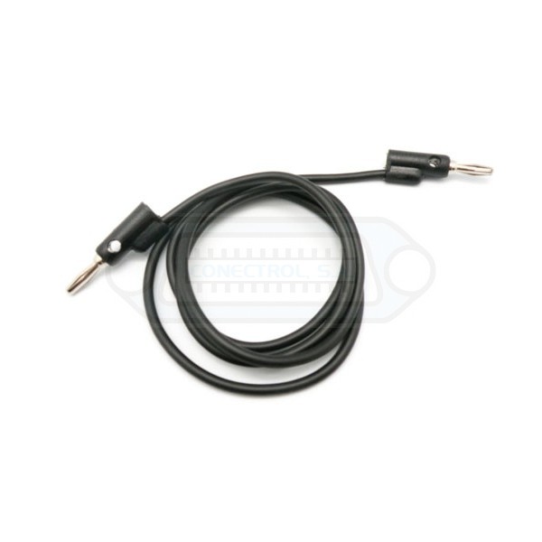 LATIGUILLO BANANAS Ø4mm MACHO - MACHO NEGRO 1m