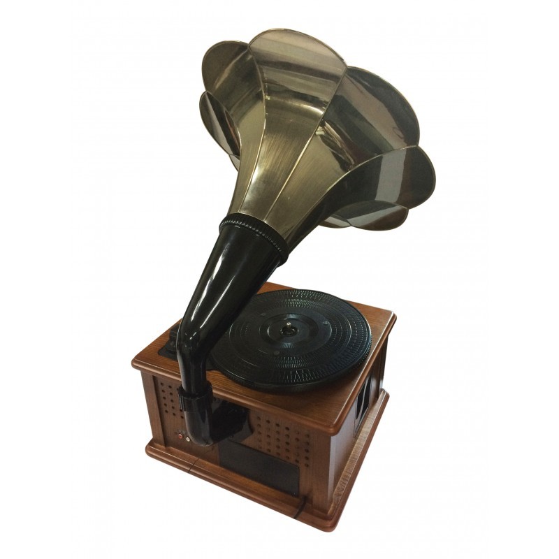 GRAMÓFONO CLÁSICO CON BLUETOOTH, CD/MP3, RADIO FM - Imagen 3