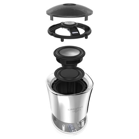 ALTAVOZ BLUETOOTH CREATIVE WOOF 3 PLATA