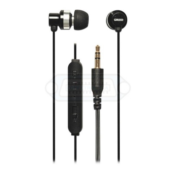 AURICULARES IN-EAR GRIXX CON MICRÓFONO EN NEGRO