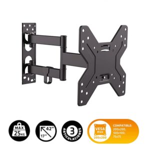SOPORTE DE TV 17"/43" LUNIX 3 ARTICULABLE PARED 25Kg