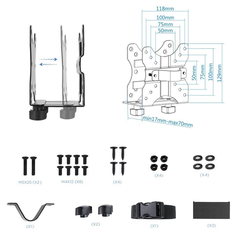 SOPORTE METALICO PARA MINI PC TOOQ - Imagen 4