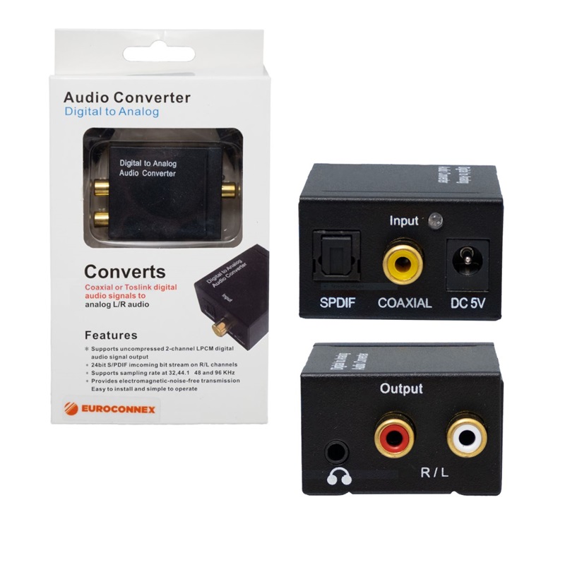 CONVERTIDOR AUDIO DIGITAL A ANALÓGICO JACK DC 5V