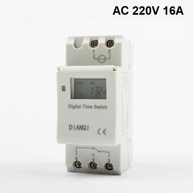 PROGRAMADOR DIGITAL AC 220V 16A CARRIL DIN