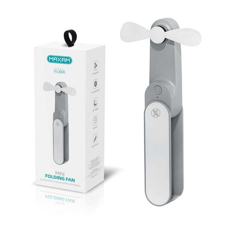 MINI VENTILADOR PLEGABLE RECARGABLE 2 VELOCIDADES