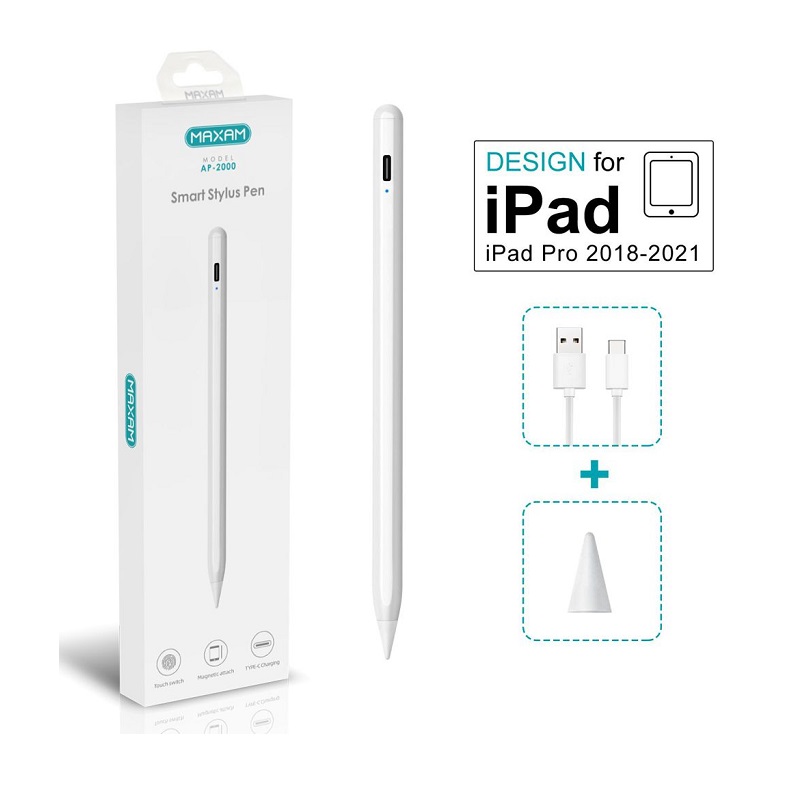 LÁPIZ TÁCTIL TABLETS IPAD MAXAM AP-2000 BLANCO
