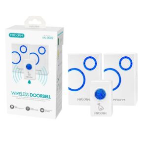 TIMBRE INALÁMBRICO A PILAS MAXAM ML-0002 BLANCO 100m