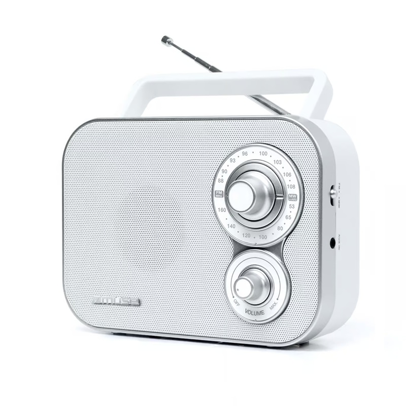 RADIO ANALÓGICA PORTÁTIL FM/MW MUSE M-051RW AC/DC BLANCO