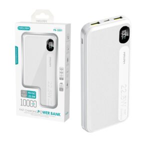POWER BANK 10.000mA PD+QC 22.5W TRIPLE USB (2x USB-A + 1x USB-C) BLANCO