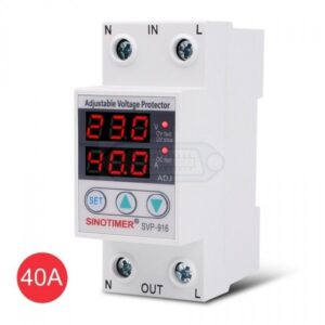 PROTECTOR VOLTAJE AC AJUSTABLE RELÉ 40A CARRIL DIN
