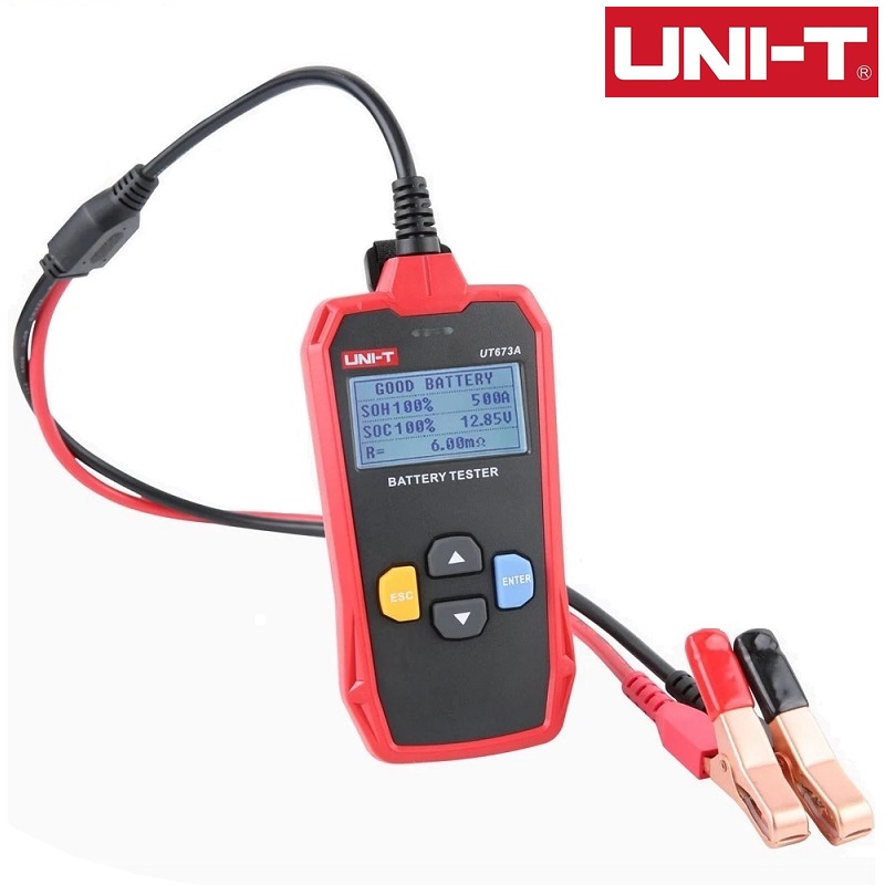 COMPROBADOR BATERÍA COCHE UNI-T 12V 3A/250A
