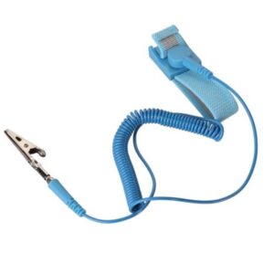 PULSERA ANTIESTÁTICA ELÁSTICA AJUSTABLE CON PINZA, AZUL