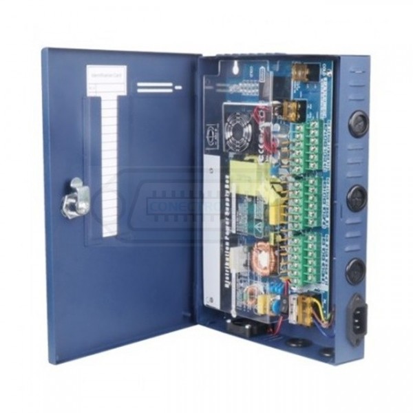 FUENTE DE ALIMENTACIÓN AC 220V 9 SALIDAS 12V 10A 120W. SLIM