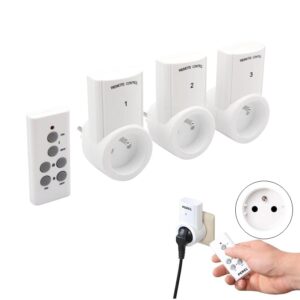 KIT 3 ENCHUFES INALAMBRICOS CON MANDO (T.T. ESPIGA)