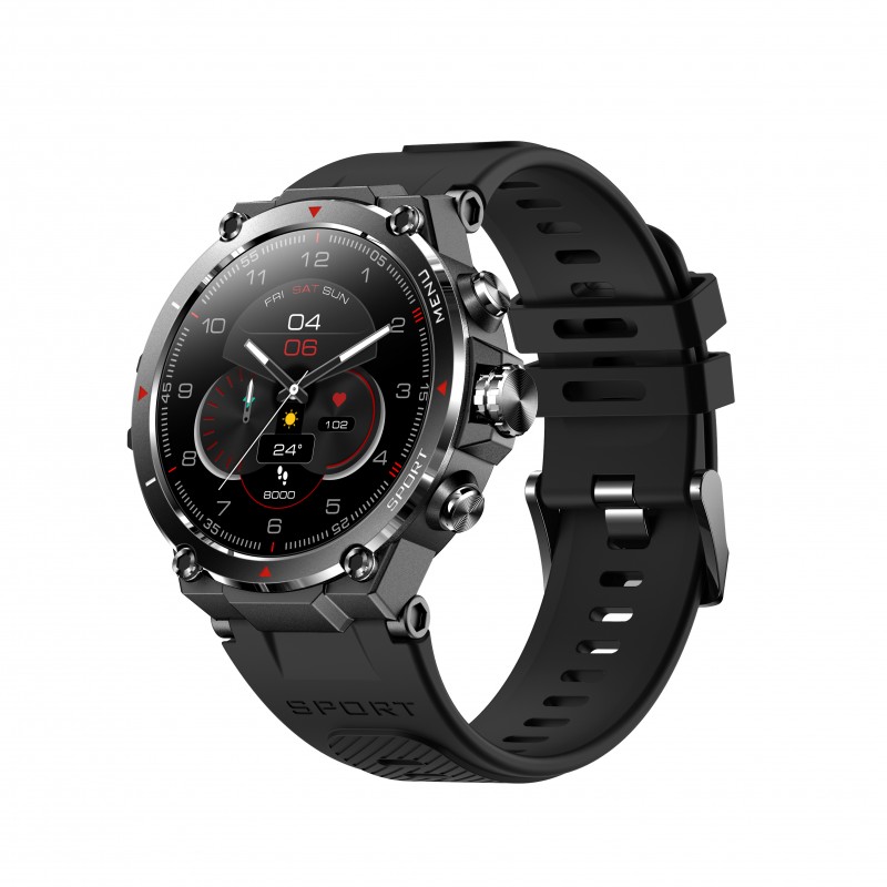 SMARTWATCH CON GPS & AMOLED HD 1,3" DCU 14 MODOS NEGRO