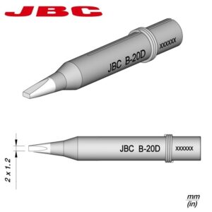 PUNTA SOLDADURA JBC B-20D 2x1.2mm