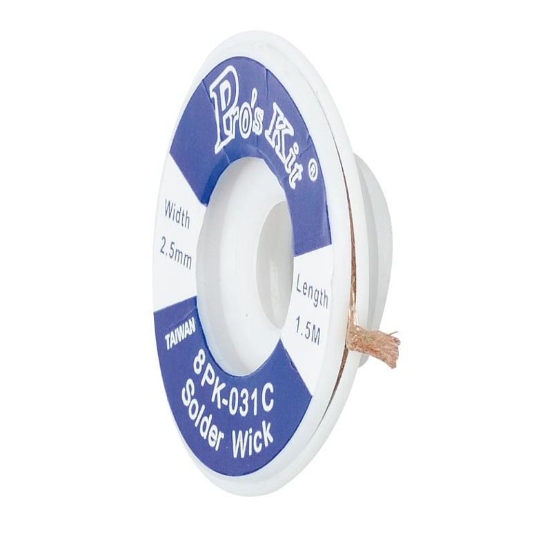 MALLA DESOLDADORA 2.5mm x 1.5m COBRE CON FLUX