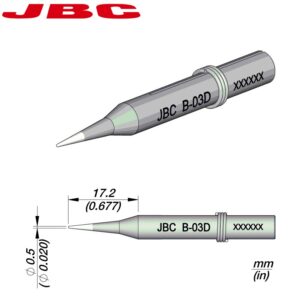 PUNTA SOLDADURA JBC B-03D Ø0.5mm