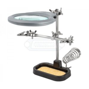 SOPORTE SOLDADOR CON LUPA Y PINZAS ZD-10MB