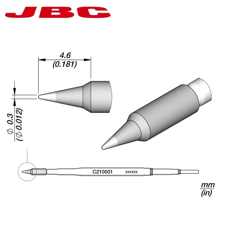 CARTUCHO JBC C210-001 CÓNICO Ø0.3mm S2