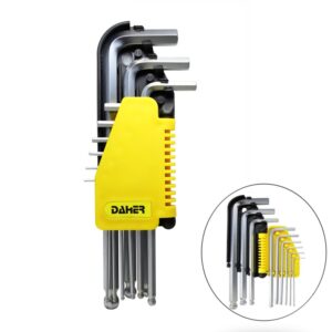 JUEGO LLAVES ALLEN HEXAGONALES ACODADAS 9 PIEZAS