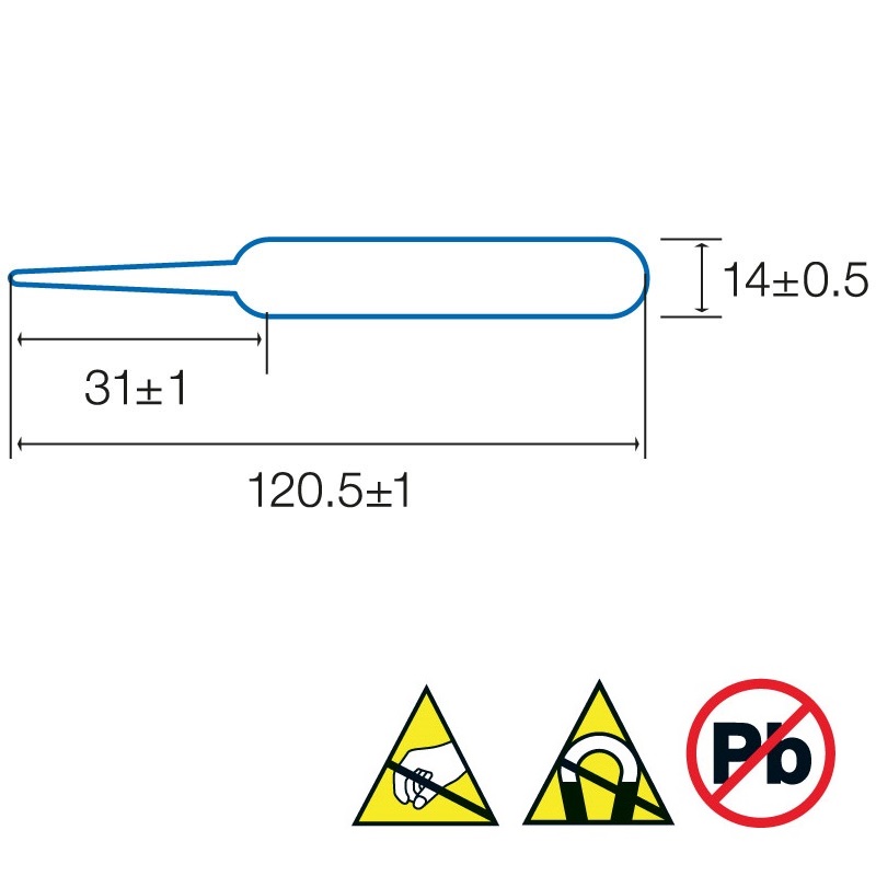 PINZAS DE PUNTAS RECTAS DE PRECISIÓN ANTIESTÁTICAS TAMAÑO 120,5mm - Imagen 3