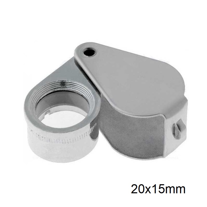 LUPA PLEGABLE DE BOLSILLO 6X Ø15mm 35x20x15mm