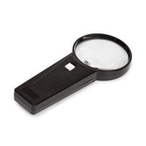 LUPA DE MANO 2x/4x AUMENTOS LUZ LED NEGRO