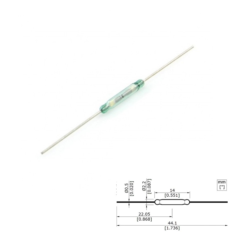 AMPOLLA REED 14mm 1 CONTACTO N/O