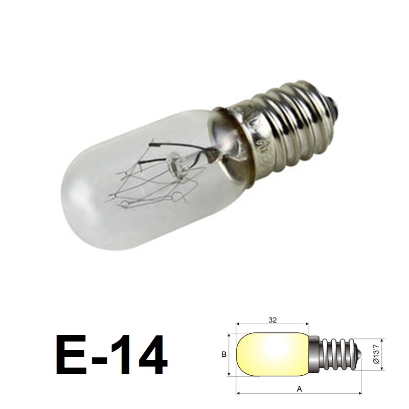 LAMPARITA DE FILAMENTO Ø18mm E14 AC 220V 15W FRIGORÍFICO