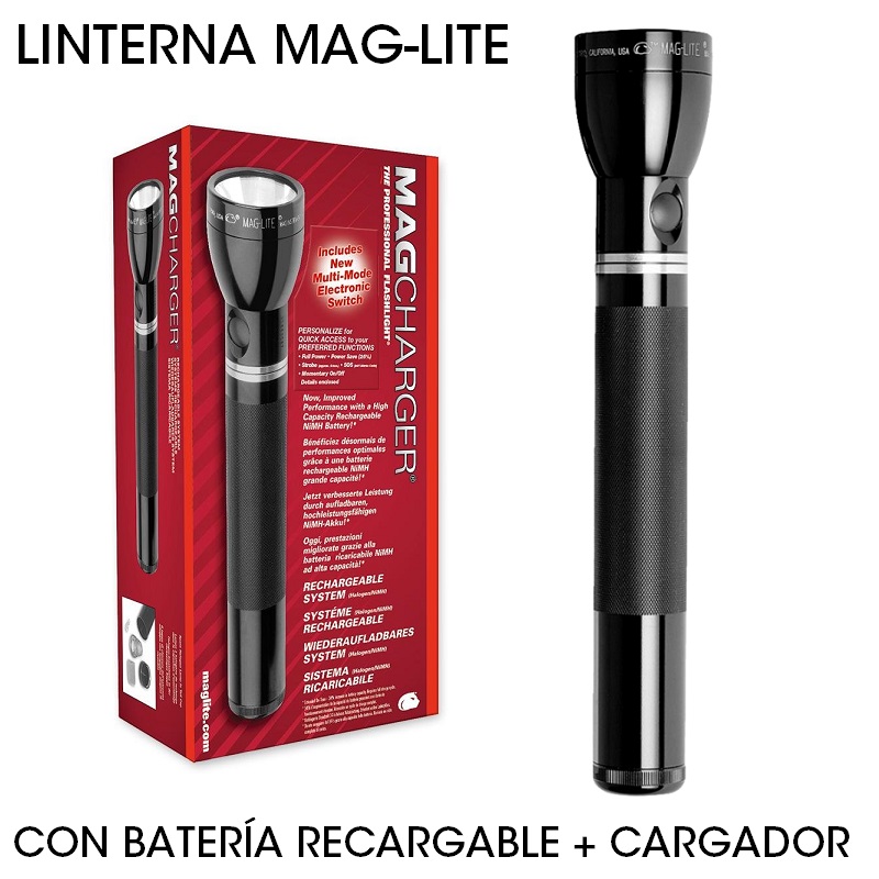 LINTERNA MAGLITE MAGCHARGER KIT CARGADOR + BATERÍA