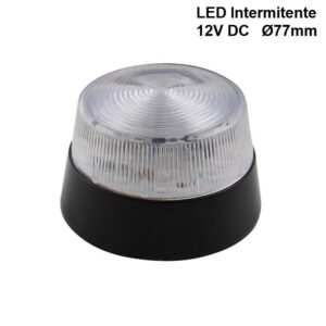 PILOTO LED INTERMITENTE Ø77mm 12V DC IP20 TRANSPARENTE