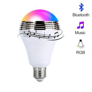 BOMBILLA LED RGB 8W E27 CON ALTAVOZ BLUETOOTH IOS/ANDROID