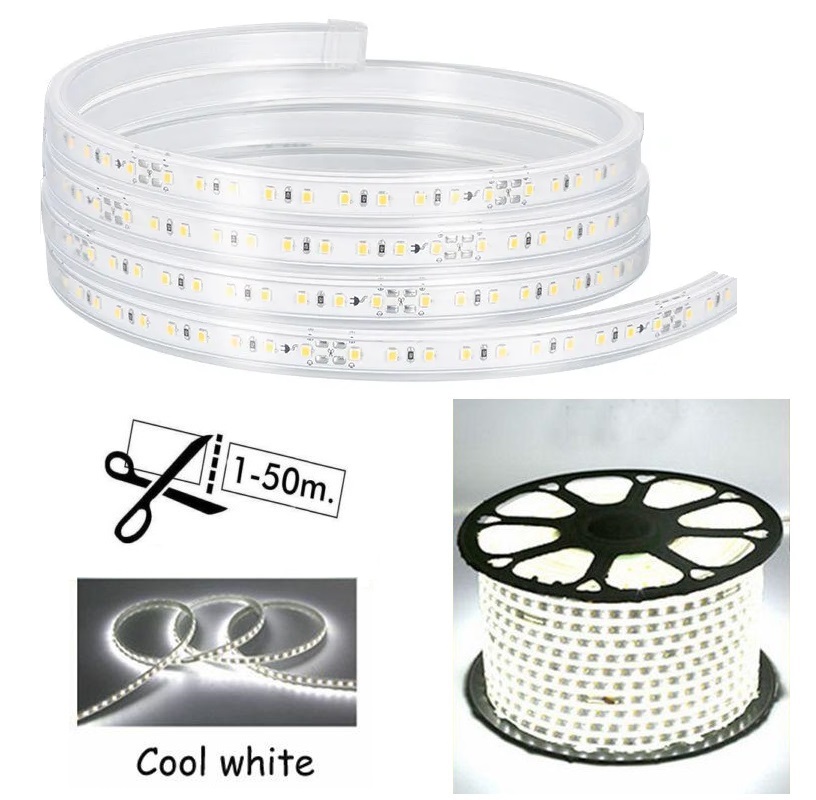TIRA LED BLANCO FRIO AC 220V 14mm C-4mm METRO