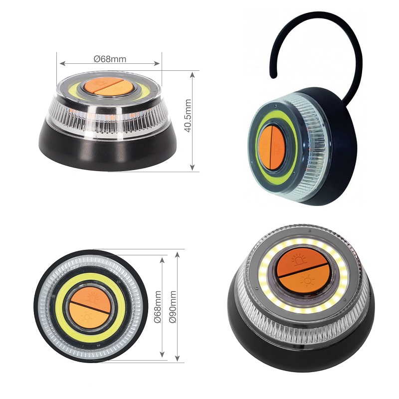 LINTERNA LED COB 6000K 120Lm CON SEÑAL V16, IMÁN + GANCHO - Imagen 3