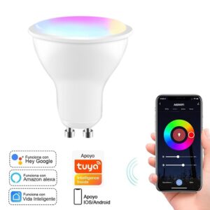 BOMBILLA LED RGB WIFI GU10 6W 480LM EXTRASTAR ANDROID/IOS