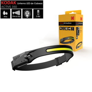 LINTERNA FRONTAL LED COB RECARGABLE KODAK ACTIVE 350