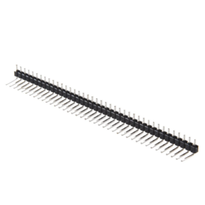 TIRA DE PINES MACHO 40P x1 FILA 2.54mm PLANO 90º PCB